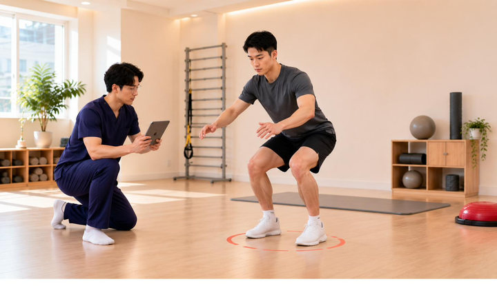 착지 동작 확인